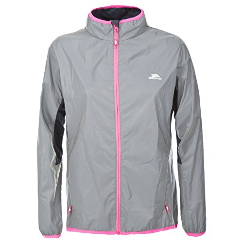 Trespass Lumi, Silver Reflective, M, Wasserdichte Jacke aus Vollständig Reflektivem Material für Damen, Medium, Grau
