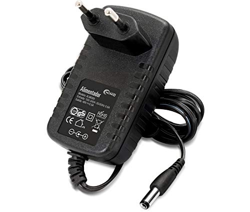 KesCom Alimentatore di rete da 9 Volt fino a 500 mA con connettore cavo jack da 5,5 mm x 2,1 mm, adatto per molti dispositivi come router, punti di accensione, lettori, registratori