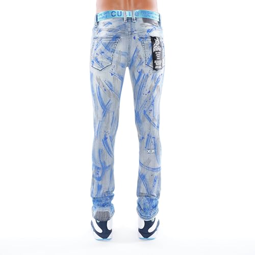 Men's Punk Super Skinny Belted Stretch in Scratch2