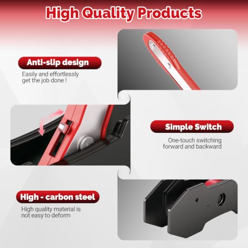 Brake Caliper Compression Tool with Brake Pad Gauge Set for Cars (Red) - Image 3