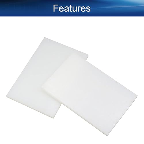 Miniatura 8 de Bettomshin 4 hojas POM de 3.937in x 3.937in x 0.197in de largo x ancho x grosor, cuadradas blancas para mecanizar en tornos automáticos