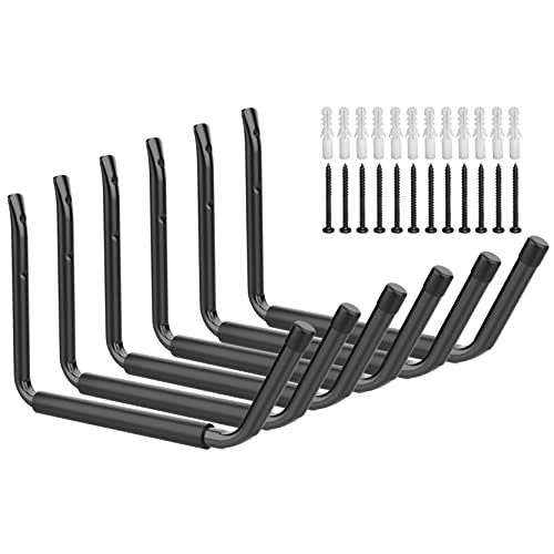 Image of WALMANN Kayak Storage Rack, Wall Mount Kayak Hooks for 3 Kayaks | for Garage, Utility Storage Hangers for Canoe, Surfboard, Skiis, Snowboard, Paddle Board, Ladders, Holds up to 50 lbs