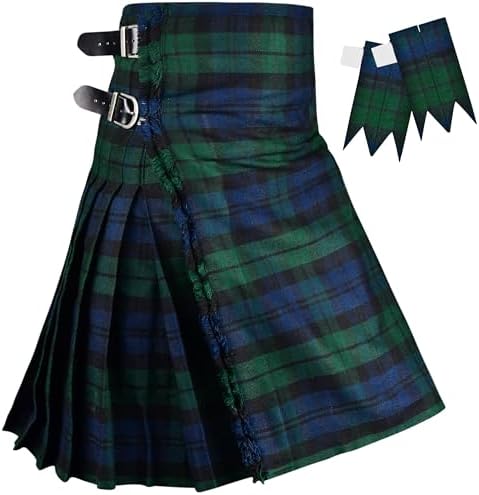 Kilt for Men - 16oz Traditional Scottish Tartan, 5 Yards Premium ...