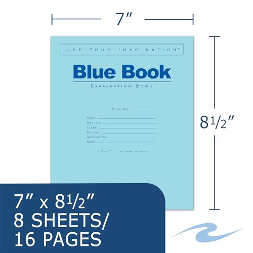 image for Roaring Spring Exam Blue Books, Case of 600, 8.5