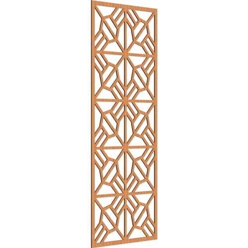 Image of 27 3 /8 inchW x 69 3 /8 inchH x 1 /4 inchT Auburn Decorative Fretwork Wood Wall Panels, Cherry