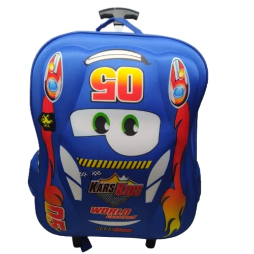 Mochila Bolsa Escolar Com Rodinha Carros Reforçada 3d Alto Relevo Masculino