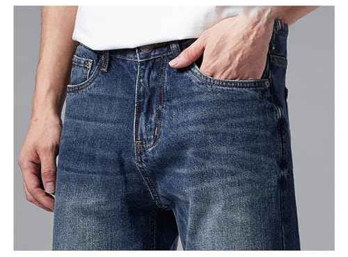 Men's Vintage Jeans Straight Wide Leg Washed Denim Pants Trousers4