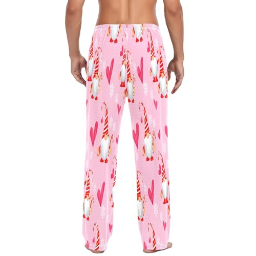 Qilmy Halloween Gnomes Men's Cotton Pajama Pants, Lightweight Lounge Sleepwear with Drawstring and Pocket3