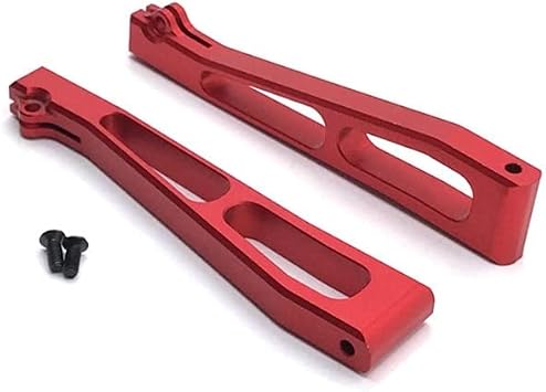 BAIJAC 2Pcs Metal Upper Suspension Arm Swing Arm for JLB Racing Cheetah 11101 21101 J3 Speed 1/10 RC Car Upgrade Parts Color Red