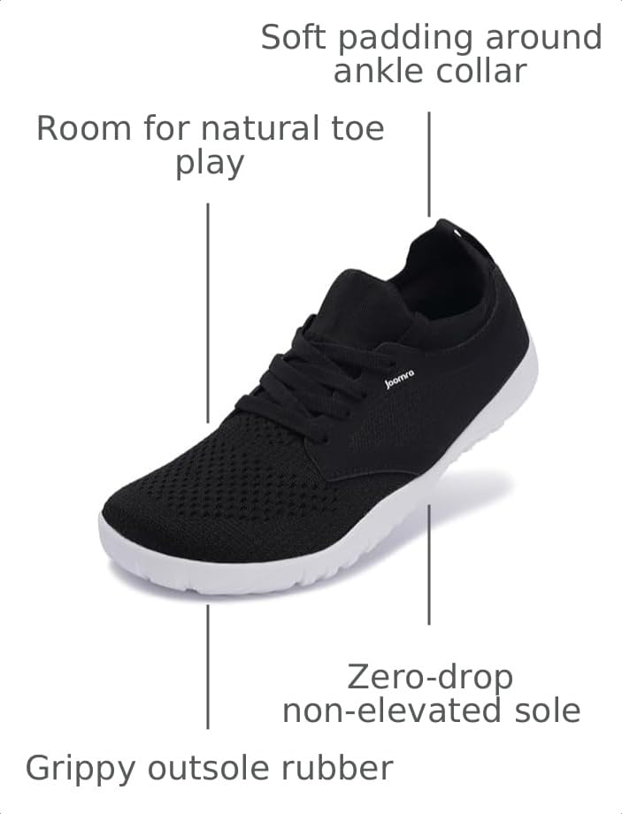 Image of Joomra Women's Wide Minimalist Barefoot Shoes | Wide Toe Box Fashion Sneakers | Zero Drop Grippy Sole