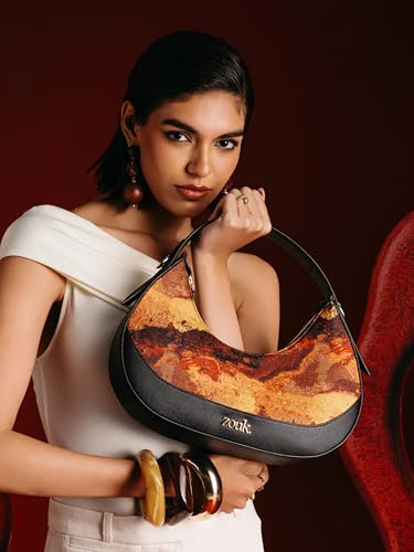 Image of ZOUK Women's Vanya Baguette | Crossbody Vegan Leather Sling Bag | Detachable Strap