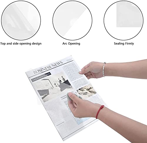 Image of ikis Heavy Duty L Folder File A4 Size Transparent Clear Document Holder Paper Holders Organizer (Pack of 10)