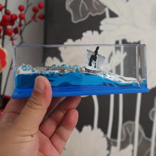 Image of PTAEXCEL Unsinkable Cruise Ship Fluid Drift Bottle, Decorative Model | Exquisite boxed model ornament, stylish home decor. Great gift choice for Christmas, birthday and various holiday celebration