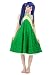 DAZCOS Adult US Size Halter Backless Strap Printed Green Wendy Marvell Cosplay Dress (Women XS)