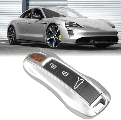 Jaronx Compatible with Porsche Key Fob Cover (Dolomite Silver-New)