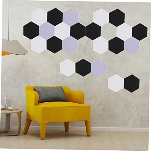 12 piezas paneles acústicos hexagonales para insonorización de paredes, material de fieltro sin olor, fácil instalación, reducción de ruido, color surtido miniatura 6