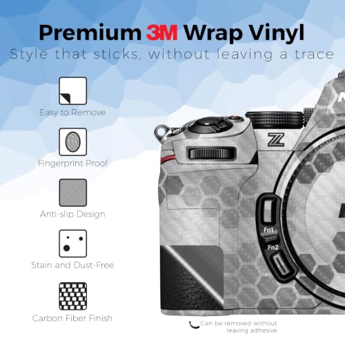 Image of Carbon Fiber Camera Skin Compatible with Nikon Z5 II (2025) - Camo Hexadots - Premium 3M Vinyl Protective Wrap Decal Cover - Easy to Apply | Crafted in the USA by MightySkins