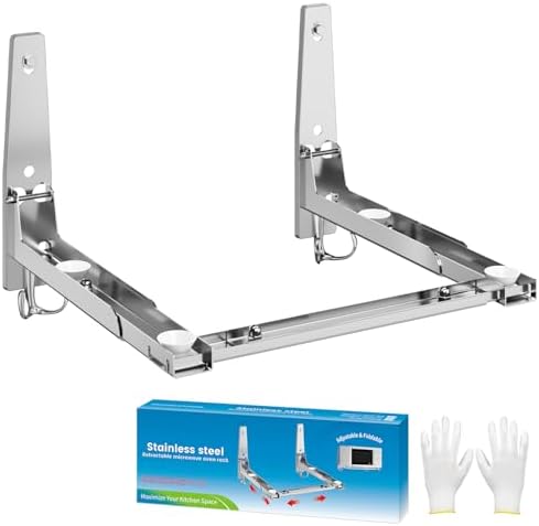 EsLuker.ly Universal Stainless Steel Microwave Oven Wall Mount, S...