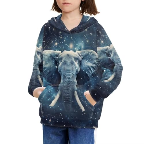 Boys Girls Hooded Sweatshirt Cool Animal Print Long Sleeve Casual Pullover Hoodies3