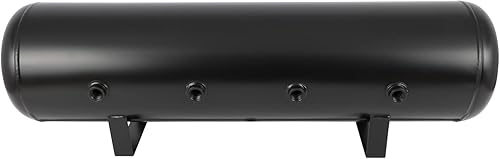 Miniatura 4 de cciyu Tanque de aire de acero de 8 galones, tanque de bocina de tren de presión de aire de 9 puertos para camión, tren, barco, suspensión de