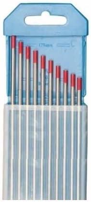 New 10 pcs red color code 1.6 * 150 Thorium tungsten electrode head tungsten rod needle/wire for TIG WSME SUPER welding machine