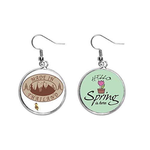 Pendientes de primavera colgantes estilo Tailandia joyeria etnica para mujer