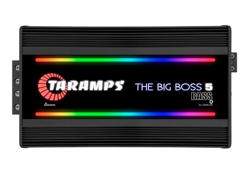 The Big BOSS 5 BASS Taramps Clase D Amplificador RGB negro (1 canal 5000 vatios RMS)
