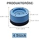 4 Stück Schwingungsdämpfer, Rutschfeste Vibrationsdämpfer, Waschmaschine anti Vibration Füße für Waschmaschine, Trockner, Lärmschutz Antivibrationsmatte, Blau
