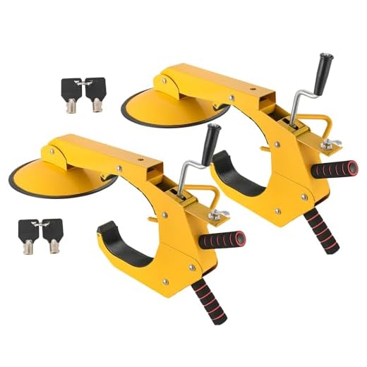 NYXOVA Wheel Lock Clamp, Adjustable Tire Boot Lock Anti Theft Car Tire Boot, Heavy-Duty Wheel Clamp Lock, Lock Clamp Boot Tire Claw for Parking Car Truck RV Boat Trailer (2pcs)