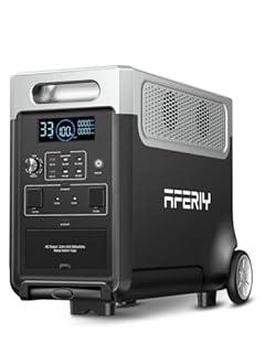 AFERIY Portable Power Station 3600W 3840Wh with 3.8-11.5kWh Expandable Capacity, Electric Generator LiFePO4 as Backup Battery, 220V-240V, EPS, UPS, BMS, Solar Generator for Home, Camping, Travel