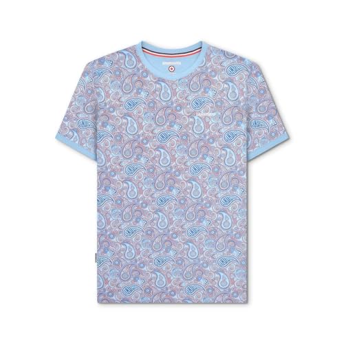 Camiseta Paisley Lambretta de manga corta con acabados textiles premium