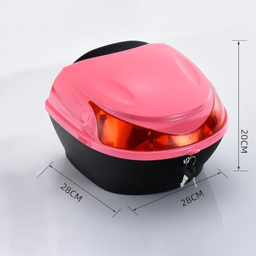 Fancyes Caixa de armazenamento traseira para motocicleta, porta-malas traseiro para motocicleta, gra