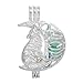 10pcs Silver Wolf & Moon Pearl Cage Beads Cage Locket Pendant DIY Jewelry Making Supplies-for Oyster Pearls, Fun Gifts (Wolf & Moon)