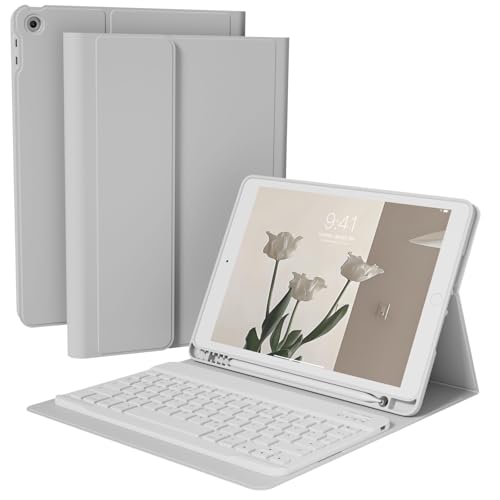 Ya en manzanajugosa.com: KVTVOU Funda con Teclado para iPad de 9ª/8ª/7ª Generación, 10.2 Pulgadas, 2021/2020/2019, Teclado Magnético Bluetooth Desmontable con Funda Protectora para iPad