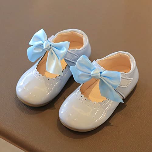 Toddler Flower Girl Dress Shoes Patent Bow Mary Jane Ballet Flats Wedding Party School Mary Janes Shoes for Girls3