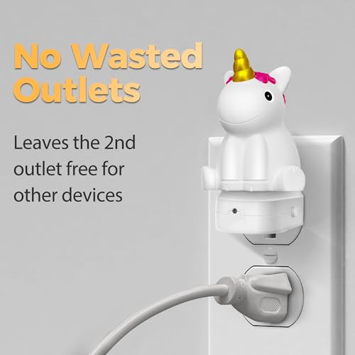 Image of DORESshop LED Night Light for Kids, 3D Cute Unicorn Night Lights Plug into Wall with Dusk to Dawn Sensor, RGB+Soft White 3000K Kids Night Light, Girl Birthday Gift Room Decor