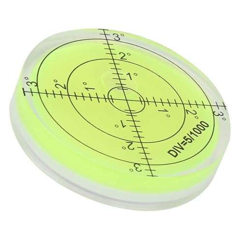 Haosie Niveau à Bulle Ronde de Poche avec Échelle pour l'Équilibre de la Plateforme de Caméra (6 x 6 x 1.2 cm)