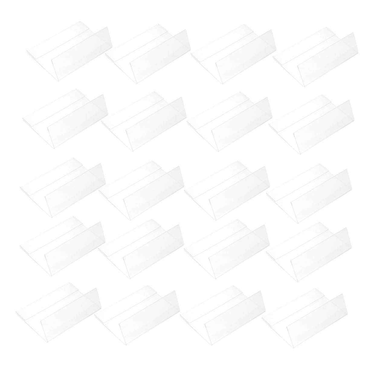 Artibetter 20pcs Price Tag Holders Plastic Display Stands Price Label Holder for Supermarket Market Stall Display
