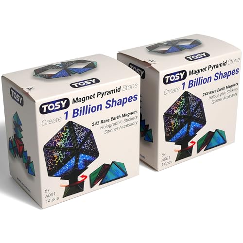 TOSY-Magnet-Pyramid-Stone-1-Cube-Transforms-into-1-Billion-Shapes-Bunny-Egg-Basket-Flowers-243-Rare-Earth-Magnets-Holographic-Design-Puzzle-Toy-Easter-Birthday-Gift-2-Pack TOSY Magnet Pyramid Stone 1 Cube Transforms into 1 Billion Shapes Bunny Egg Basket Flowers 243 Rare Earth Magnets Holographic Design Puzzle Toy Easter Birthday Gift 2 Pack