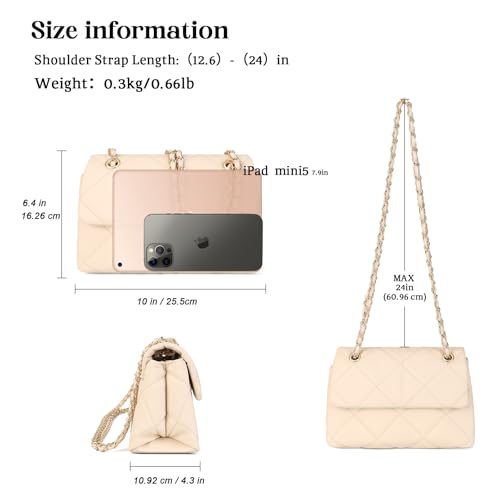 Image of Gladdon Quilted Crossbody Purses for Women Small Ladies Shoulder Bags with Chain Trendy Clutch Purse Cute Designer Bag