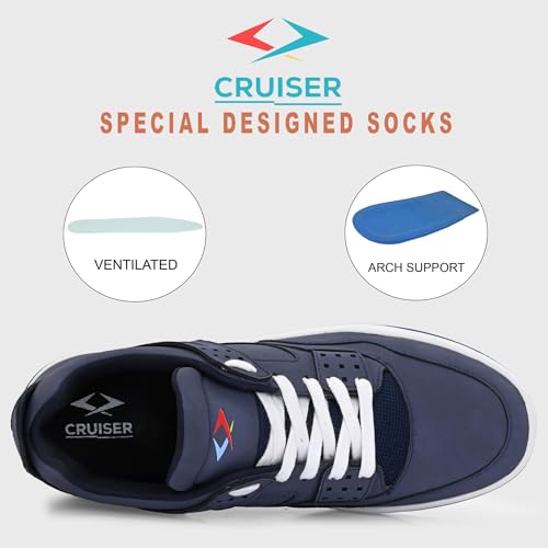 Image of Cruiser Mens Sneaker | Comfort & Style with Soft Cushioned Insole | Sleek, Stylish, and Ready for Anything | Everyday Sneakers with Effortless Vibes|Trendy Lace-Up Design for Casual Outfits 2604