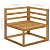 YELWHI Patio Set 8 Piece Patio Lounge Set with Cushion Cream Solid Acacia Wood