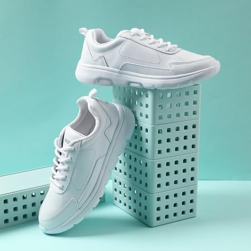 Image of Liberty SCHLSTAR-L Lacing Uniform Shoes for Boys & Girls with PU & EVA Sole | Quick-Wear Elastic Laces | Comfortable Footbed | Stylish, Modern Design