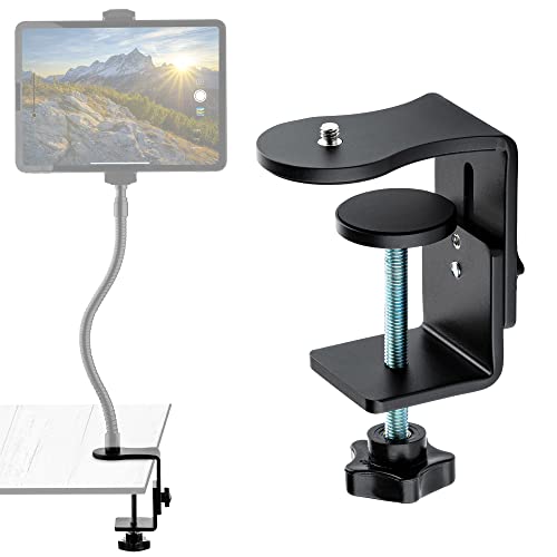 Pince de table avec vis 1/4 pouce MOJOGEAR en métal noir pour bureau jusqu'à 7,1 cm