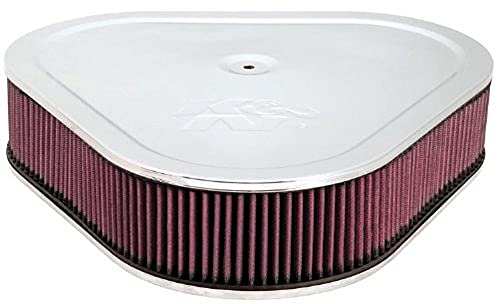 Filtre à air rond 14 pouces embase 5-1/8 chrome hauteur 3" pour carburateur V8