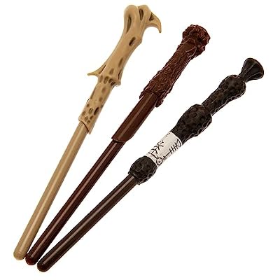 Harry Potter Wand Pen Set (Pack of 3) (One Size) (Black/Brown/Cream)