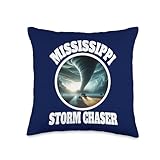 Mississippi Storm Chaser Tornado Weather Watcher Men Women Throw Pillow