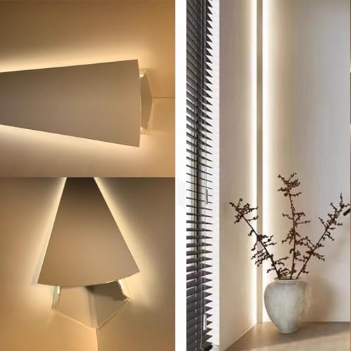Perfil de aluminio LED de pared para cornisa y moldura de techos en esquinas de 7.5m 2