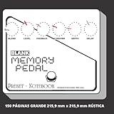  Libro preestablecido de pedal de guitarra de memoria en blanco 150 páginas: Para estudio de grabación de guitarristas y compositores