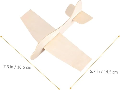 Miniatura 9 de NOLITOY 10 Uds. de madera en blanco aviones de papel aviones montar avión decoración fiesta avión modelo avión juguetes madera juguete volador